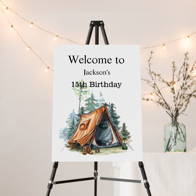 Camping Tent Welcome Foam Board (In Situ (Stand))