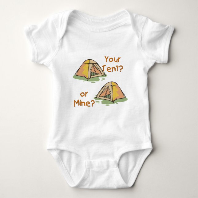 Camping Tents Baby Bodysuit (Front)
