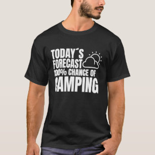 Camping tents campsite weather preview camping T-Shirt