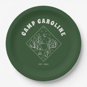 Camping Theme Bachelorette Party Paper Plates