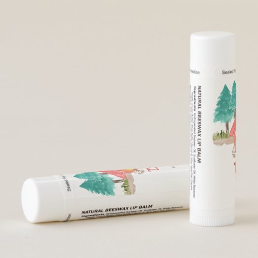 Camping theme birthday party favor Lip balm | Zazzle