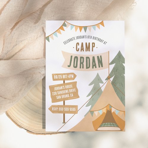 Camping Theme Outdoor Adventure Boy Birthday Party