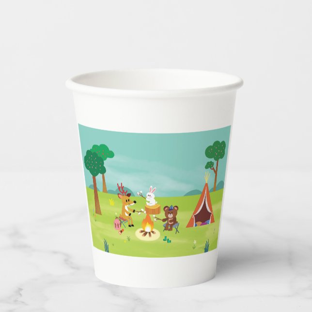 Camping Themed Birthday Cups (Front)