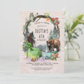 Camping Themed Party Invitation (Standing Front)