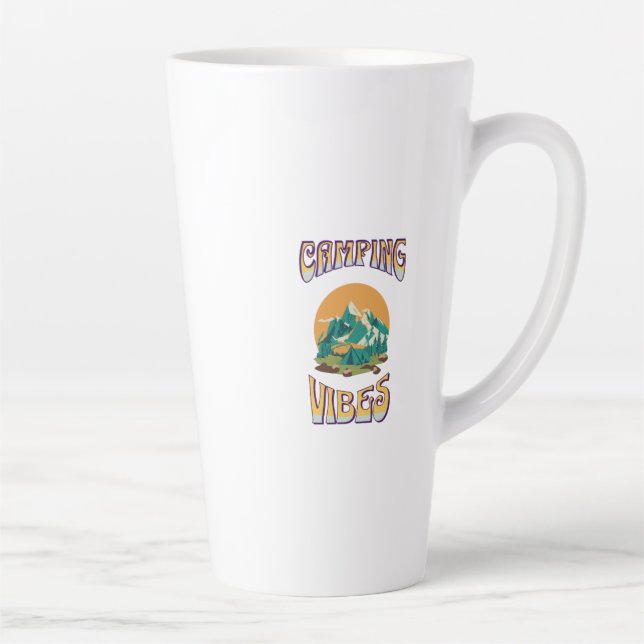 Camping themed tea pot latte mug (Right)