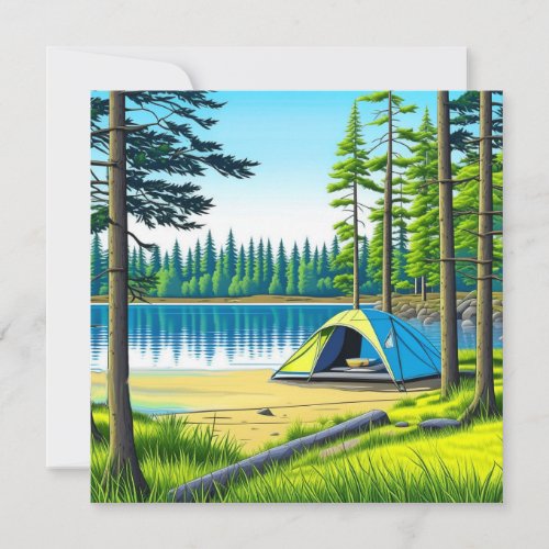 Camping Themed Tent in the Woods  
