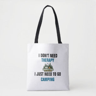 Camping Therapy Tote Bag