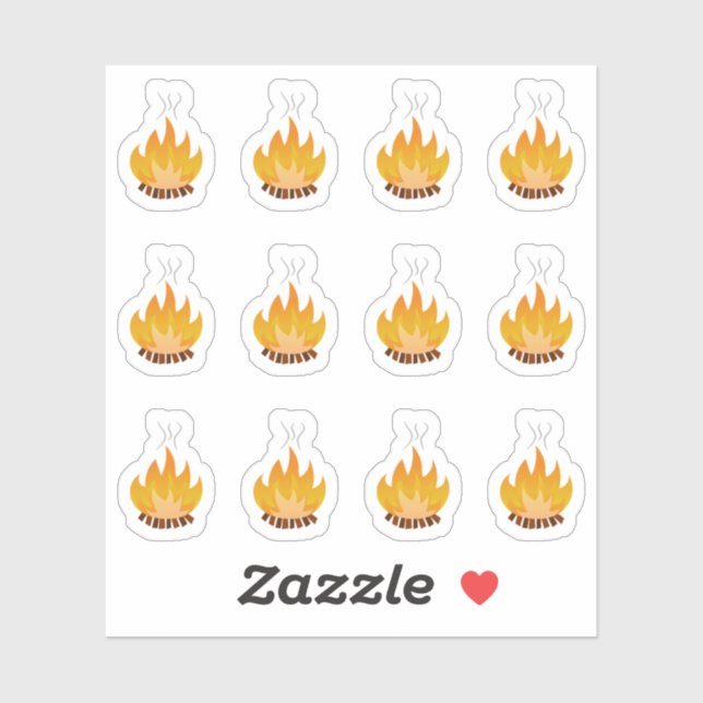 Camping Time Camp Fire Bonfire Outdoors Planner Sticker (Sheet)