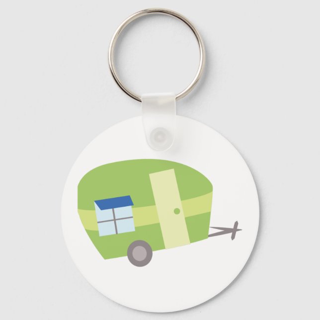 Camping Trailer Keychain (Front)
