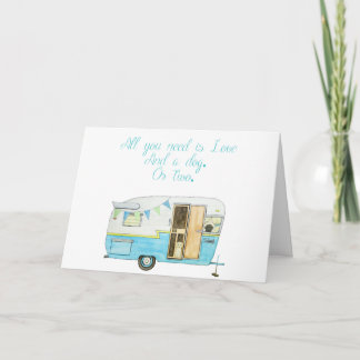 Camping Trailer Valentine's Day Card