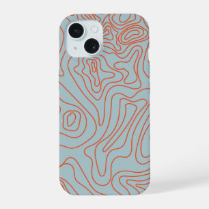 Camping Trails Topography Art iPhone 15 Case