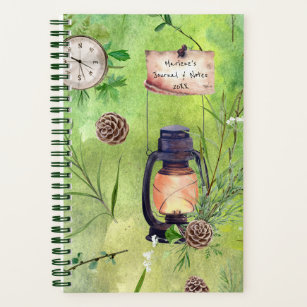 Camping Travel Custom Watercolour Outdoors Notebook
