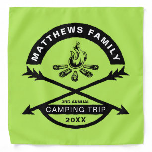 Camping Trip Reunion Bandana Dark Design