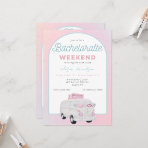 Camping Truck Bachelorette Party Invitation
