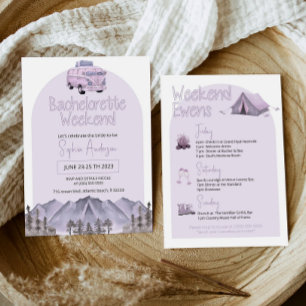 Camping Truck Bachelorette Party Invitation