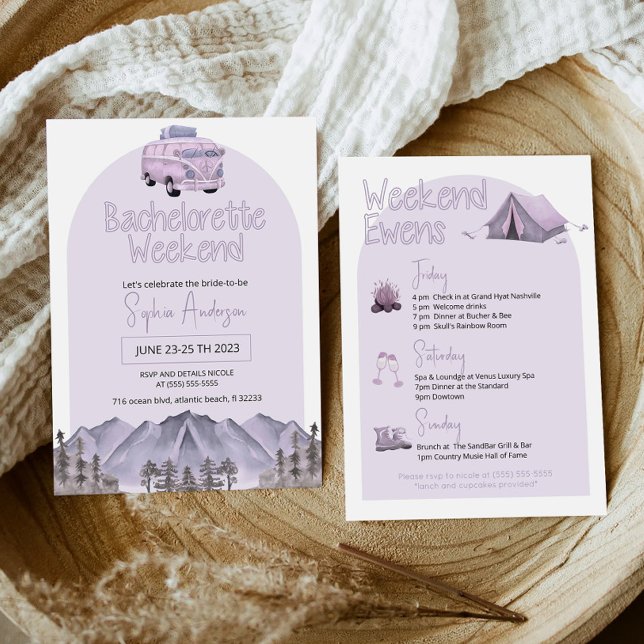 Camping Truck Bachelorette Party Invitation (Creator Uploaded)