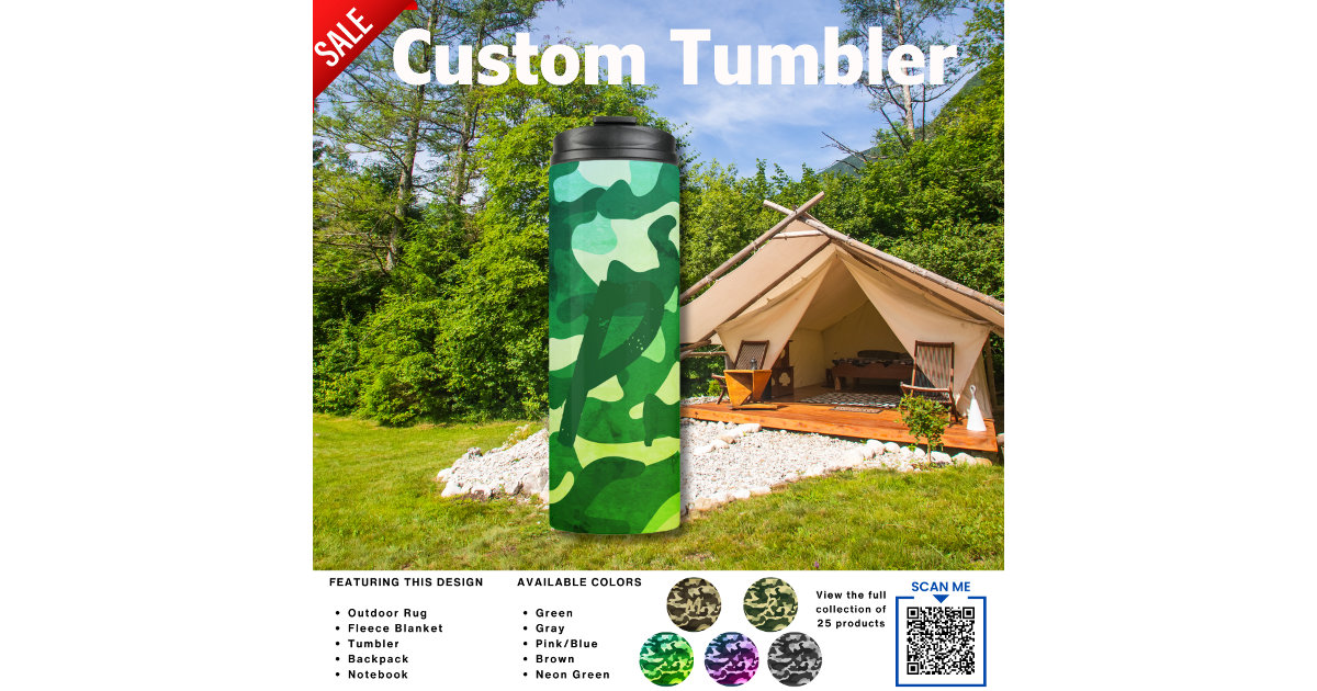 Custom Tumbler For Camping, Custom Camping Tumbler, Camping