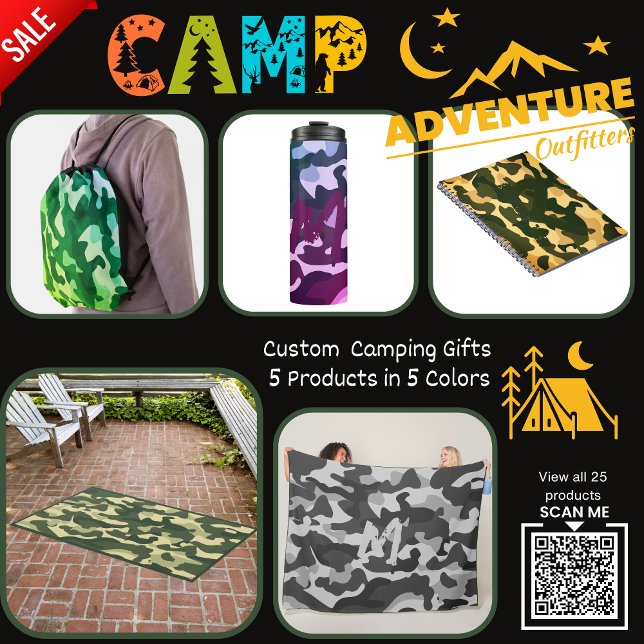 Camping Tumbler | ADD INITIAL Camouflage Kids Teen (Creator Uploaded)