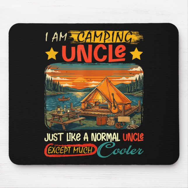 Camping uncle definition much cooler father's day mouse pad (Front)