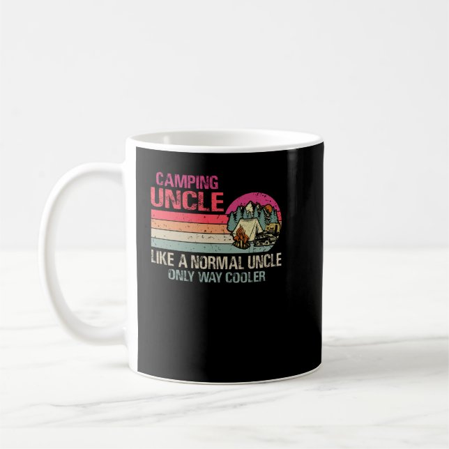 Camping Uncle Like A Normal Uncle Only Way Cooler Coffee Mug (Left)