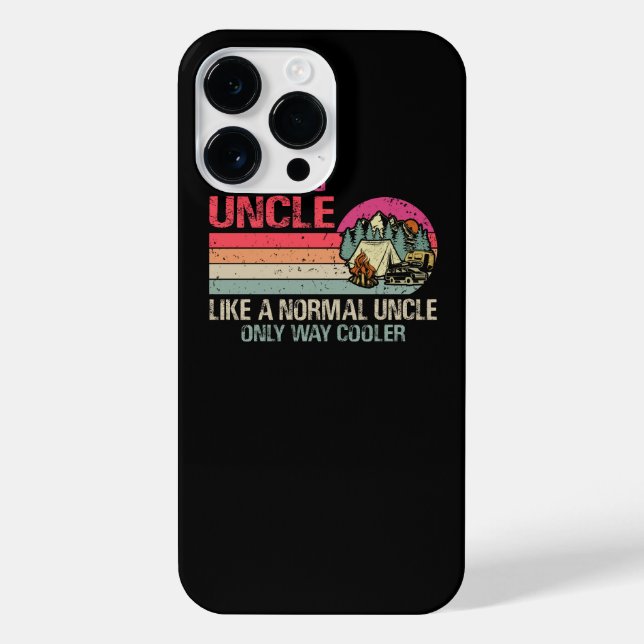 Camping Uncle Like A Normal Uncle Only Way Cooler iPhone Case (Back)