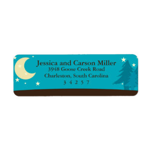 Camping Under the Moon and Stars Label