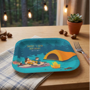 Camping Under the Stars Birthday Party Paper Plates