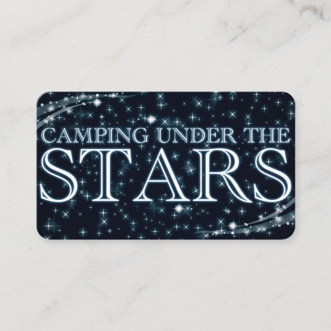Camping Under the Stars Business Card (Front)