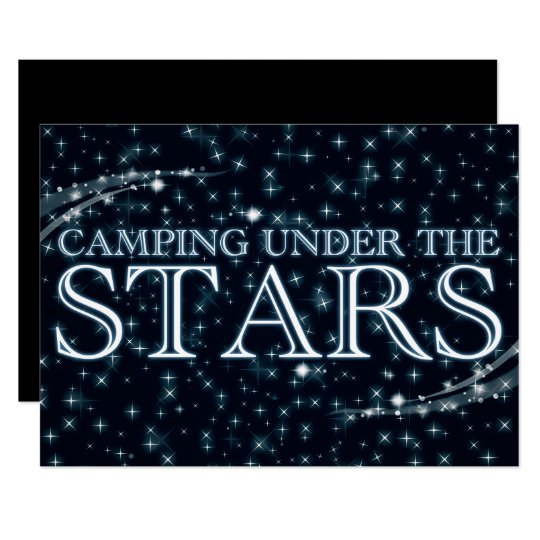 camping under the stars invitation zazzle com