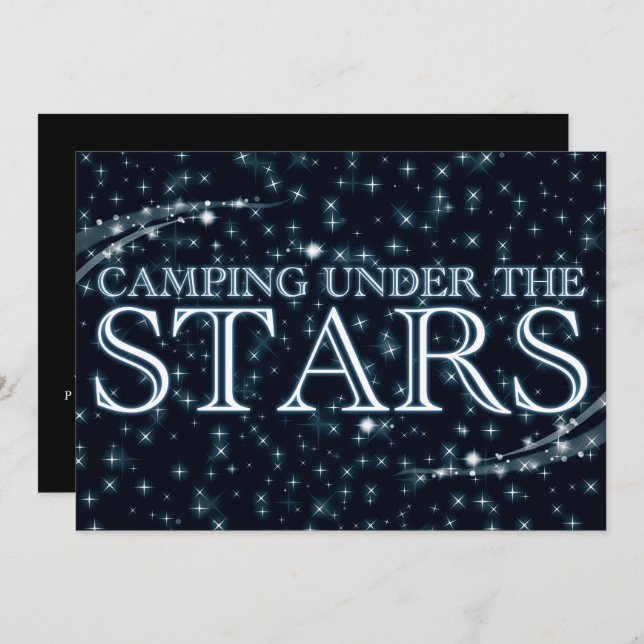 Camping Under the Stars Invitation (Front/Back)