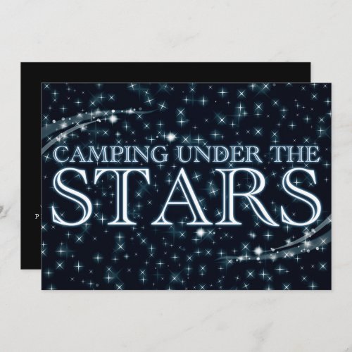 Camping Under the Stars Invitation