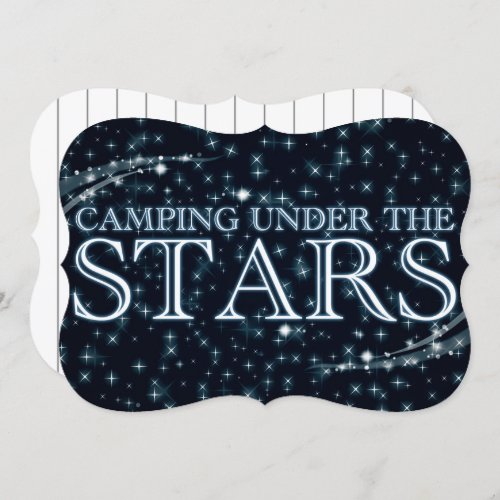 Camping Under the Stars Invitation