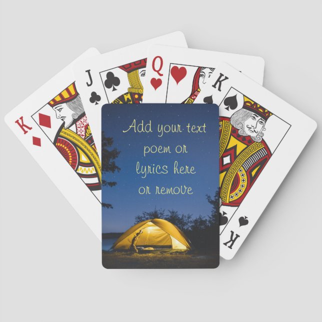 Camping Under The Stars Poker Cards (Back)