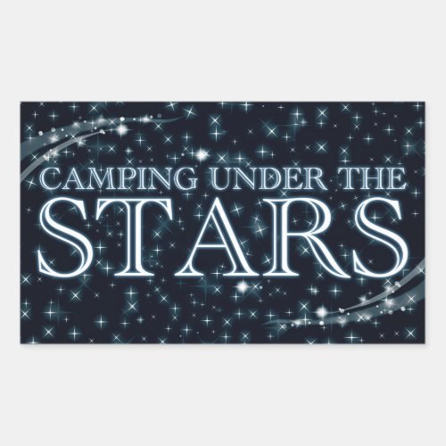 Camping Under the Stars Rectangular Sticker