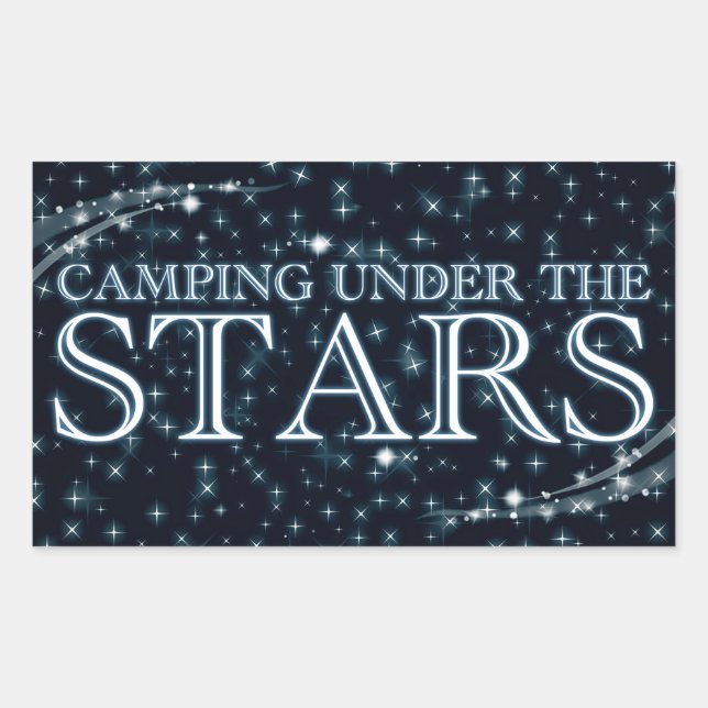Camping Under the Stars Rectangular Sticker (Front)
