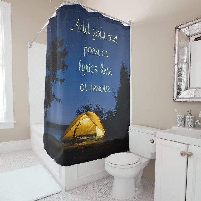 Camping Under The Stars Shower Curtain (In Situ)