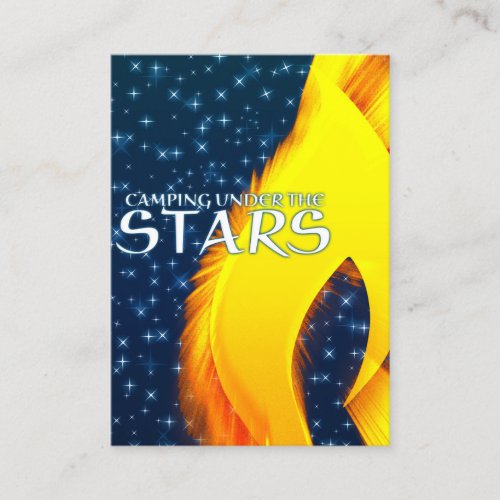 Camping Under the Stars Starshine and Campfire Business Card