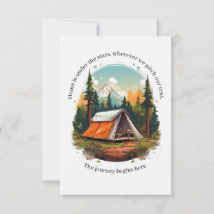 Camping Under the Stars: Tent-Themed Greeting Card