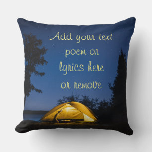 Camping Under The Stars Throw Pillow