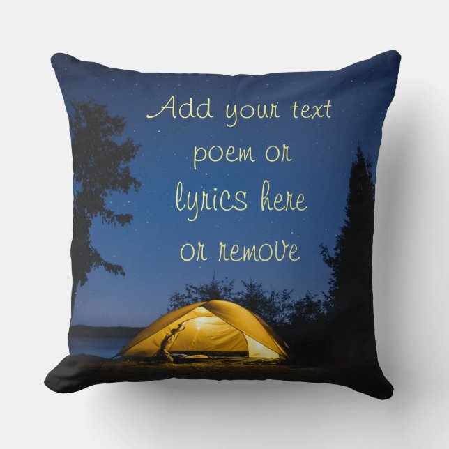 Camping Under The Stars Throw Pillow (Front)