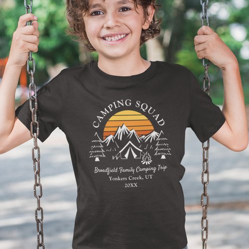 Camping Vacation Custom Family Matching Son Camp T_Shirt