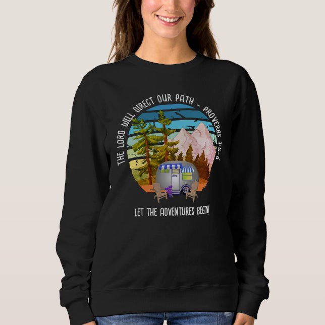 Camping Van Life Christian Family  Sweatshirt (Front)