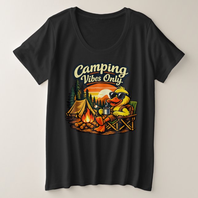 Camping Vibes Only Feel Right Plus Size Tee USA (Design Front)