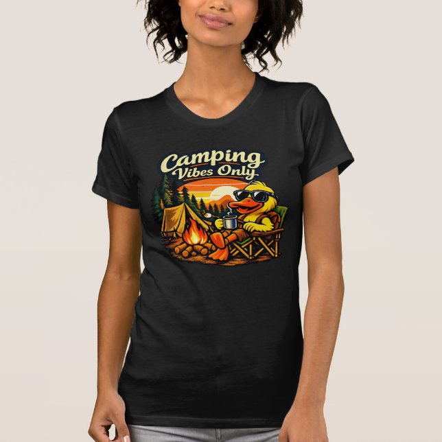 Camping Vibes Only Feels Right Slim Tee USA (Front)