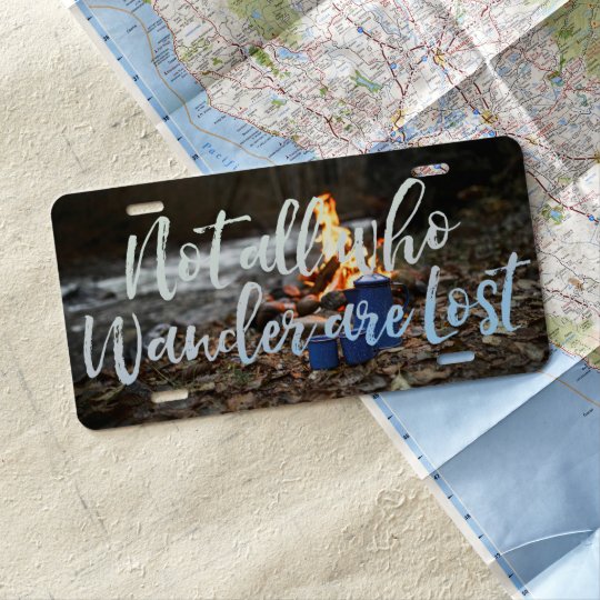 Camping Wanderlust Nature License Plate