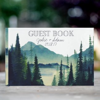 Camping Wedding Custom Guest Book