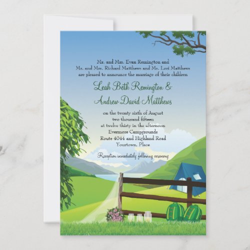 Camping Wedding Invites