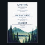 Camping Wedding Menu Cards<br><div class="desc">Who doesn't have fond memories of the warm days and nights spent among pine trees, and around the campfire? Campgrounds hearken to a simpler time, making us sentimental in the process. With delicious hot cocoa, cozy woven blankets and whimsical tents, what’s not to love? Add your custom wording to this...</div>