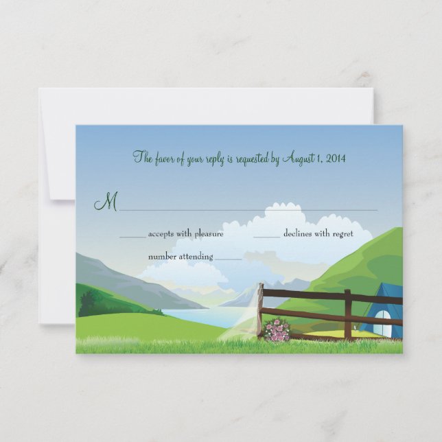 Camping Wedding RSVP Card (Front)