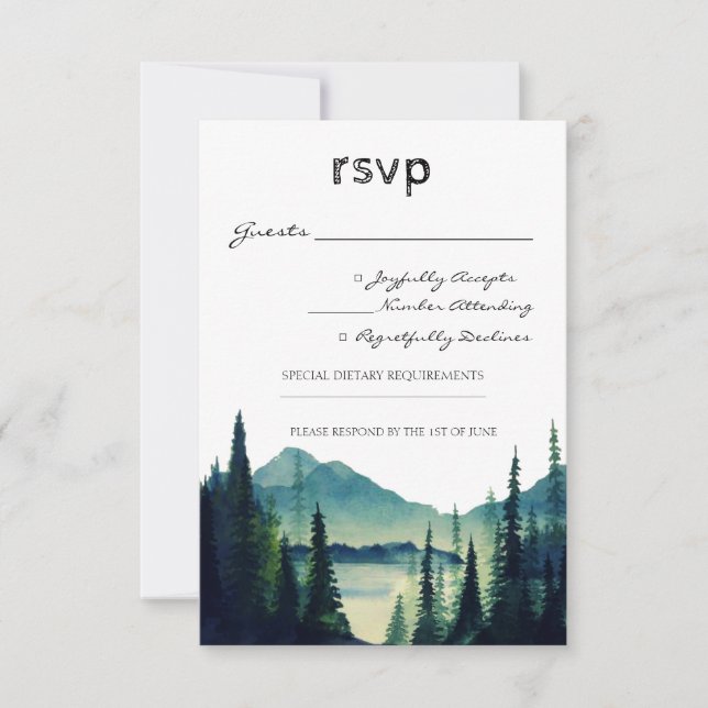 Camping Wedding RSVP Card (Front)